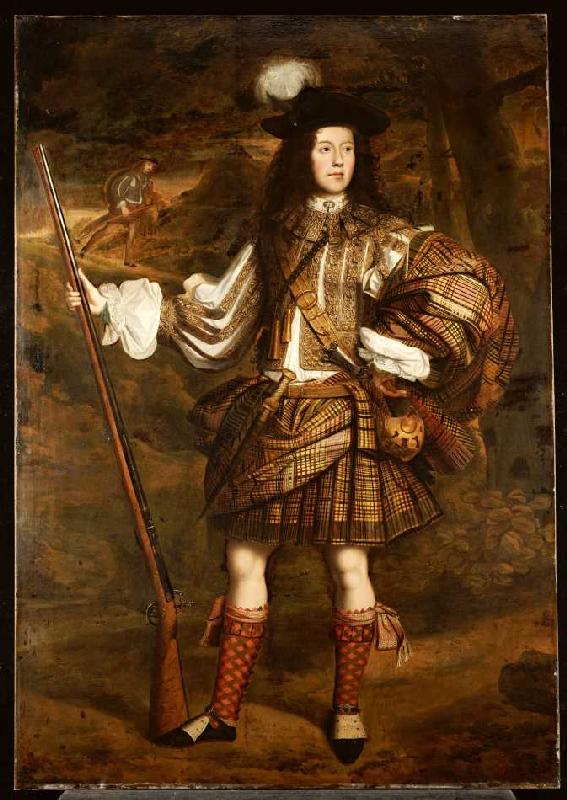 Ein Häuptling aus den Highlands: Portrait von Lord Mungo Murray (1668-1700). von John Michael Wright