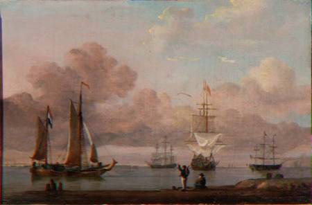 Shipping in a Calm (panel) von John of Hull Ward