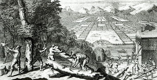Illustration from ''The Reasons for establishing the Colony of Georgia'' Benjamin Martyn (1699-1763) von John Pine
