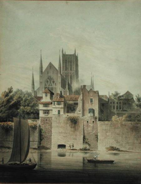 West View of Worcester Cathedral von John Powell