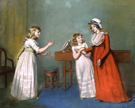 Mrs. Henderson, Mrs. Kendall and Mrs. Thompson, Daughters of Thomas Rowsby, Crome Hall, Malton, York von John Raphael Smith