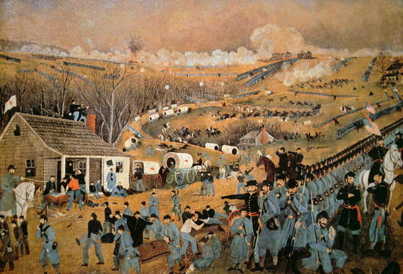 Battle of Fredericksburg, 1862 (colour litho) von John Richards