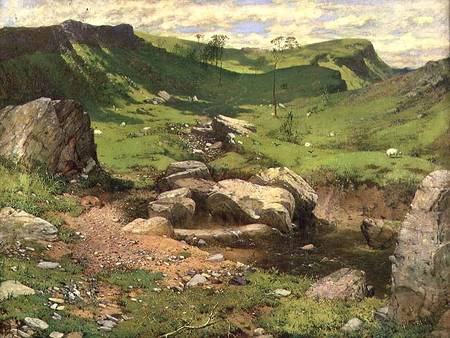 A rocky stream in a mountainous landscape von John Ritchie
