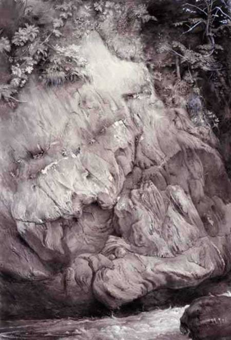 Gweiss Rock at Glenfinlas, 1853-54 (pen, wash & von John Ruskin