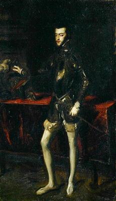 Copy after Titian's Portrait of Philip II (oil on canvas) 01st