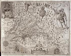 Map of Virginia, discovered and described by Captain John Smith, 1606, engraved by William Hole (fl. 1888