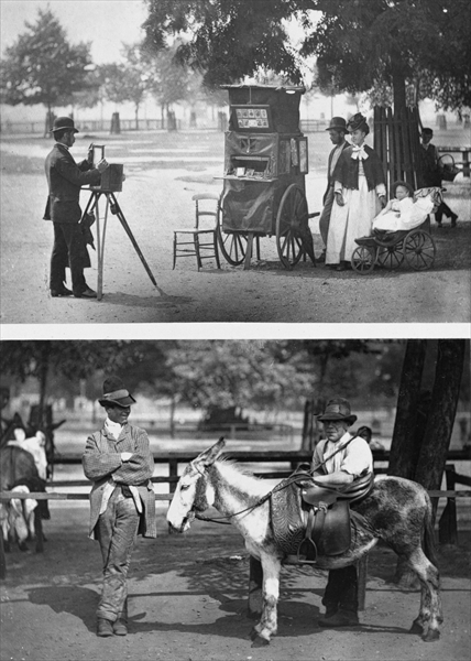 Photography on the Common and Waiting for Hire, 1876-77 (woodburytype)  von John Thomson