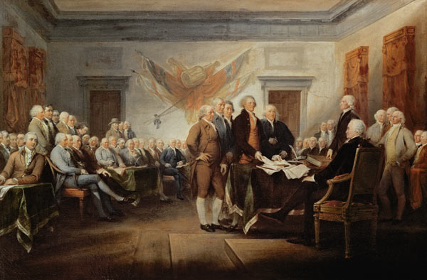 Signing the Declaration of Independence, 4th July 1776, c.1817 von John Trumbull