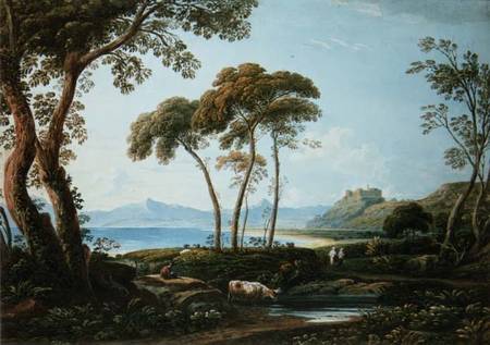 Landscape with Harlech Castle von John Varley
