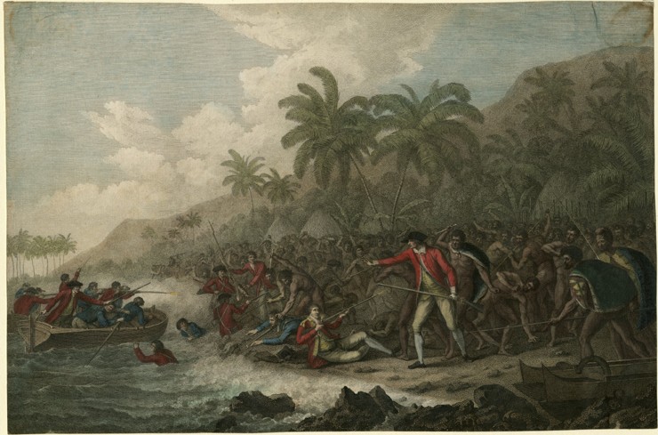 Der Tod des James Cook am 14. Februar 1779 von John Webber