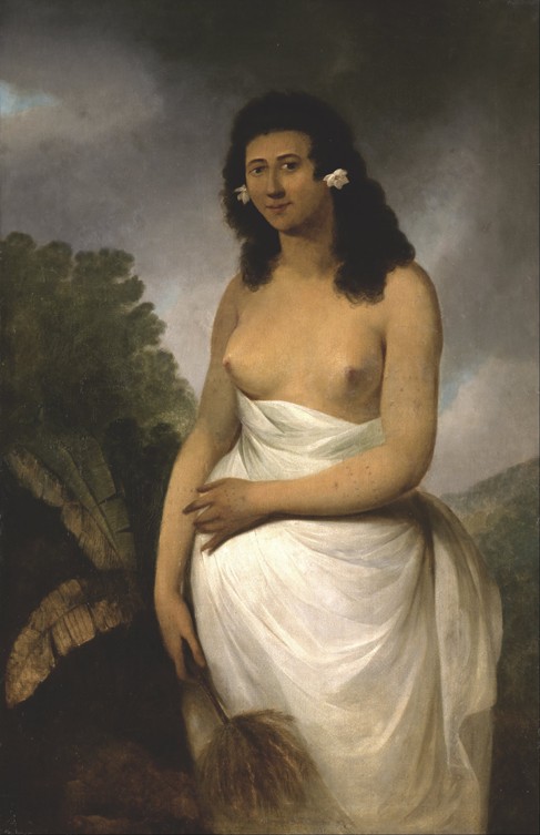 Porträt von Poedooa, Tochter von Orea, König der Insel Ulaitea, Gesellschaftsinseln von John Webber