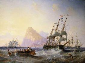Kriegsschiffe vor Gibraltar 1855
