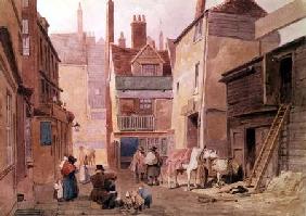 St. Bartholomew Close, Smithfield, London 1850  on