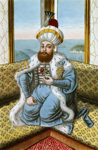 Mehmed II (1432-81) called 'Fatih', the Conqueror, from 'A Series of Portraits of the Emperors of Tu von John Young