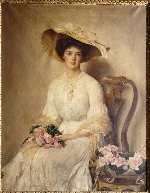 Portrait einer Dame von John Henry Frederick Bacon