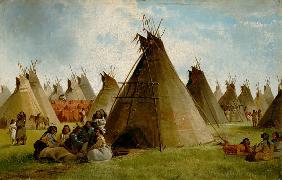 Prairie Indian Encampment 1870