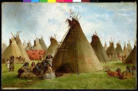 Prairie Indian Encampment 1870