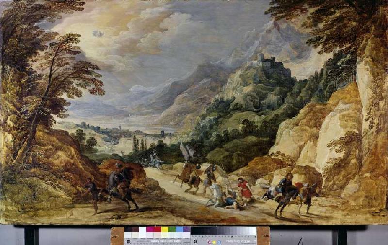 Landschaft mit der Bekehrung des Paulus von Joos de Momper d.J.