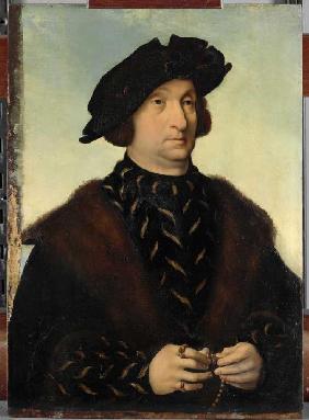 Bildnis eines Mannes mit Barett und Schaube Um 1520
