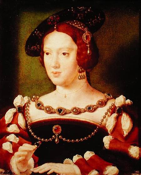 Portrait of Eleanor of Hapsbourg (1498-1558) von Joos van Cleve (eigentl. van der Breke)