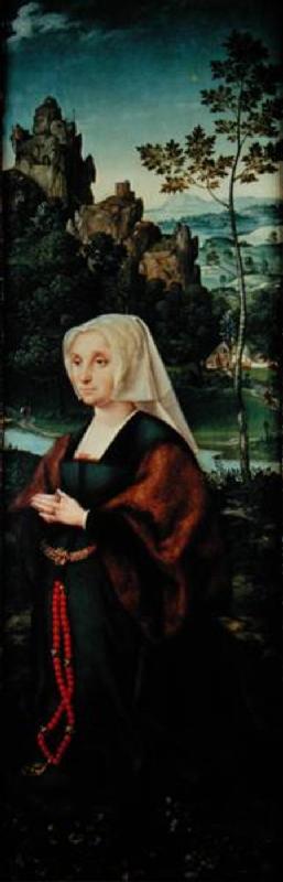 Wife of a donor kneeling by a river  (pair of 155176)