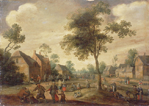 Fest in einem Dorf von Joost Cornelisz Droochsloot