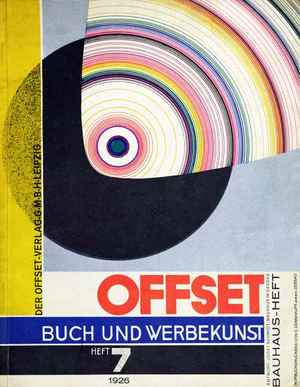 Cover der 7. Ausgabe von "Offset Buch und Werbekunst" 1926 von Joost Schmidt