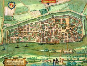 Map of Bremen, from 'Civitates Orbis Terrarum' by Georg Braun (1541-1622) and Frans Hogenberg (1535-