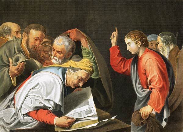 J.de Reibera, 12jähr.Jesus u.Schriftgel. von José (auch Jusepe) de Ribera