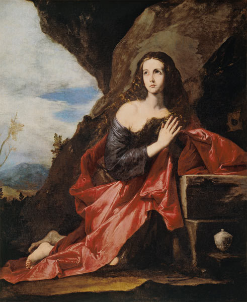 J.de Ribera / Mary Magdalene (Thais) von José (auch Jusepe) de Ribera