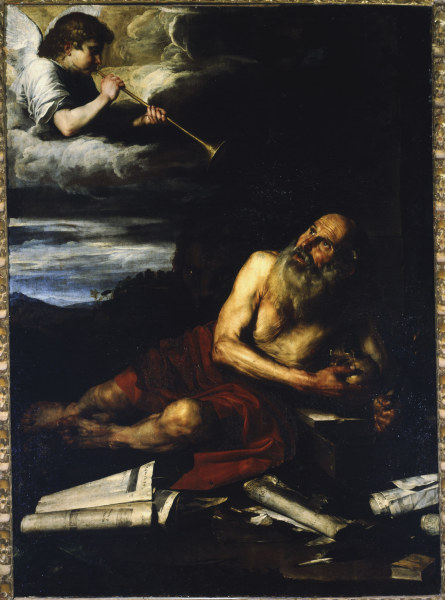 J.de Ribera, Saint Jerome with the Angel von José (auch Jusepe) de Ribera