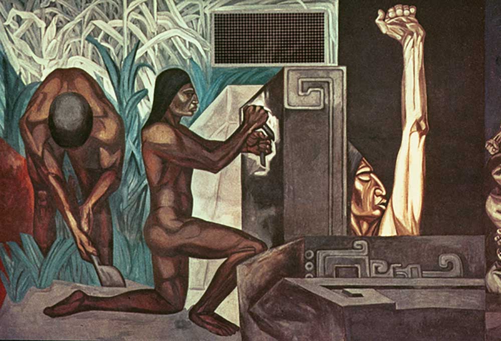 Goldenes Zeitalter vor Kolumbien, aus dem Epos der amerikanischen Zivilisation, 1932-34 von José Clemente Orozco