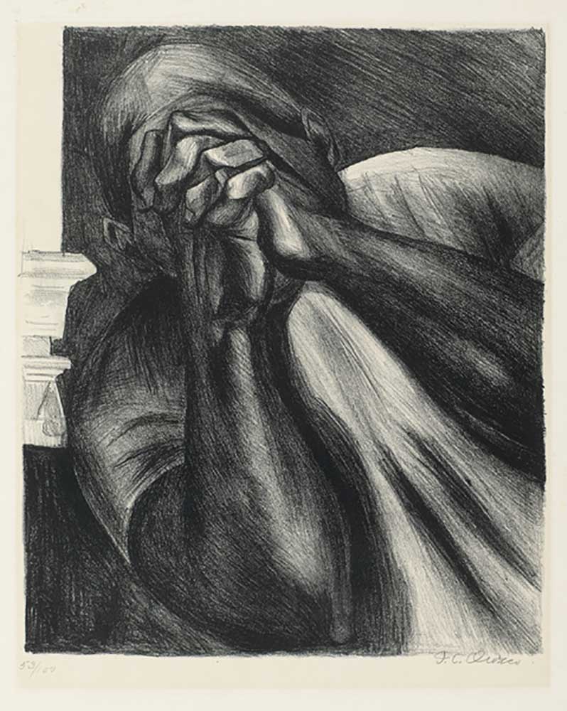 Hombre con manos sobre la cara, 1929 von José Clemente Orozco