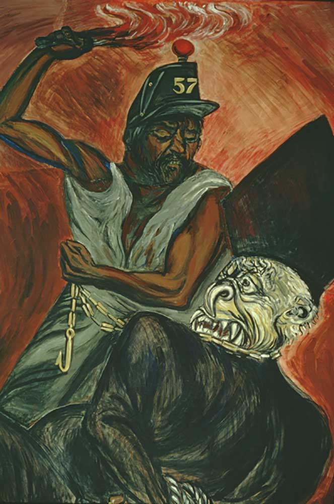 Juarez und die Niederlage des Imperiums , Detail aus The Political Cleric von José Clemente Orozco