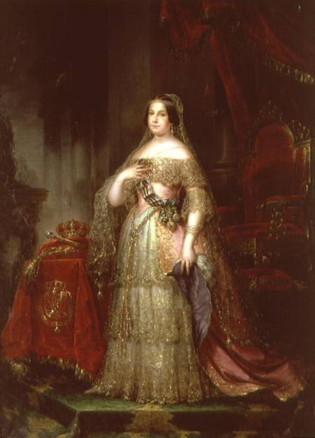 Queen Isabella II (1830-1904) of Spain von Jose Gutierrez de la Vega