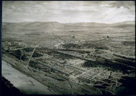 View of Vienna at the time of the World Exhibition von Josef Langl