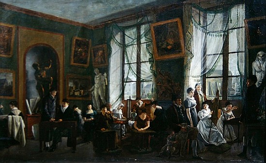 The Studio of Madame Haudebourt-Lescot von Joseph Albrier