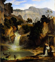 Landschaft mit dem hl. Benedikt. von Joseph Anton Koch