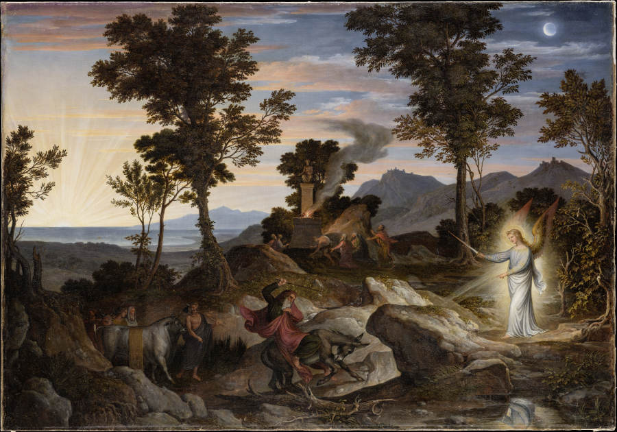 Landschaft mit dem Propheten Bileam und seiner Eselin von Joseph Anton Koch