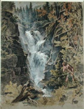 The Reichensbach Falls in Meiringen 1792-93