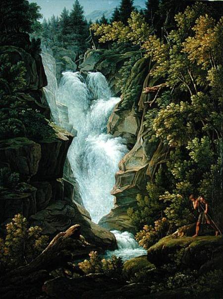 Waterfall in the Bern Highlands von Joseph Anton Koch