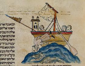 Jonah Eaten by the Whale, from a Hebrew Bible 1299