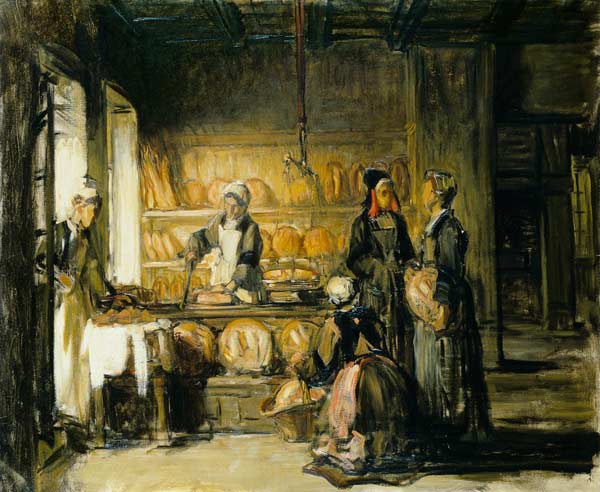 Interior of a Breton Boulangerie, c.1906 (oil on canvas) von Joseph Bail
