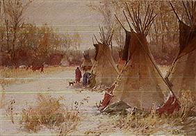Indianerlager im Schnee