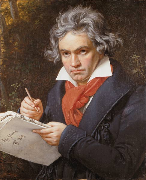 Bildnis Ludwig van Beethoven beim Komponieren der Missa Solemnis. von Joseph Karl Stieler