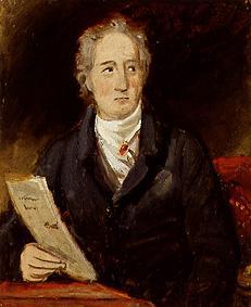 Johann Wolfgang von Goethe Portrait- Skizze von Joseph Karl Stieler