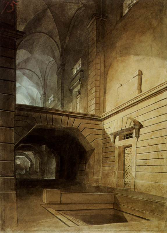 Inneres eines Gefängnisses, nach Piranesi von William Turner