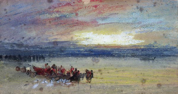 Shore Scene, Sunset von William Turner