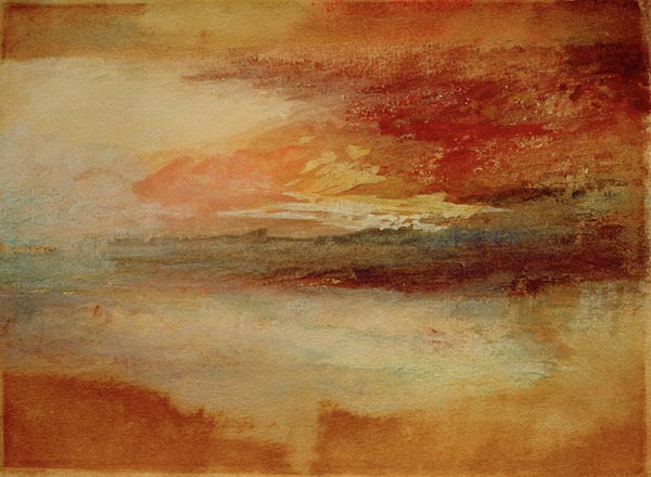 Sonnenuntergang an der Küste bei Margate von William Turner