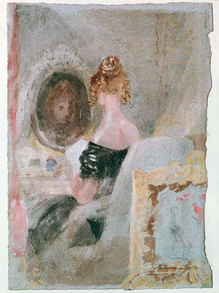 Turner / Women at Mirror / Gouache 1830 von William Turner